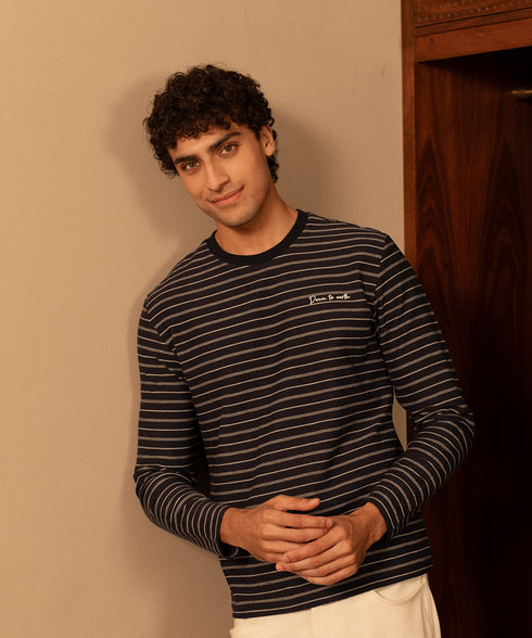 Men's Striped Long Sleeve Tee